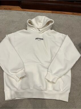 Heath Ceramics Off-White Pullover Hoodie with Small Logo